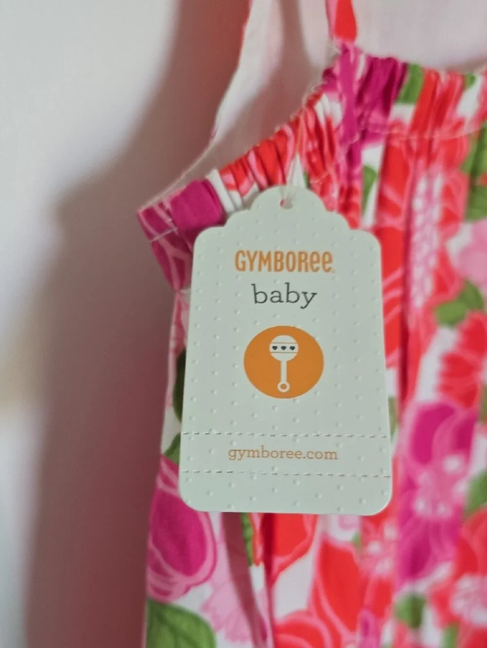 Gymboree Pink, Red & Green Floral Sundress